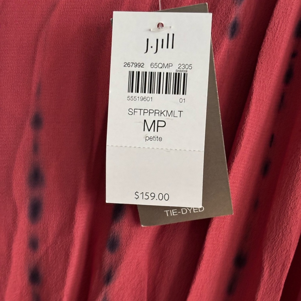NWT Pure Jill J. Jill Vibrant Pink Tie-Dye Dress - Picture 3 of 7